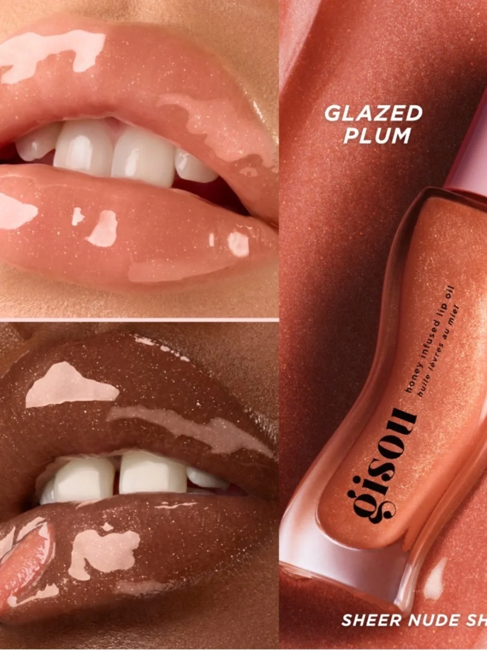 GISOU Honey Infused Lip Oil -Glazed Plum